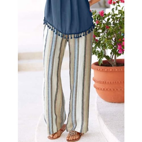 Casual Striped Loose Pants