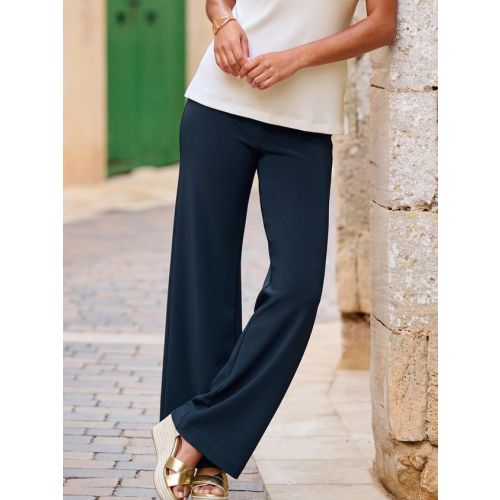 Casual Loose Jersey Plain Pants