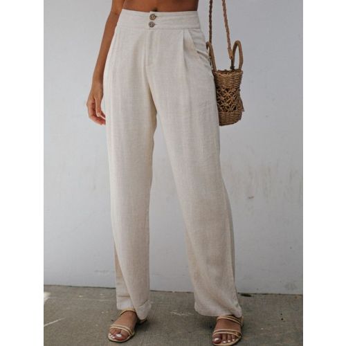 Cotton Casual Buttoned Pants