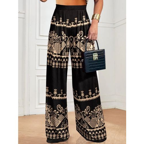 Casual Ethnic Printed Loose Pants