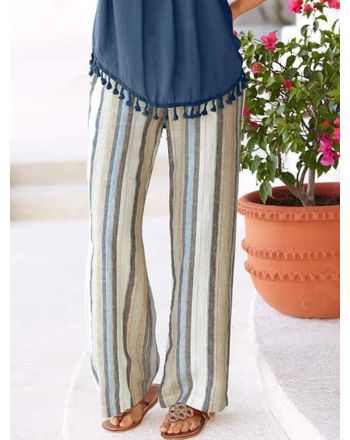 Casual Striped Loose Pants